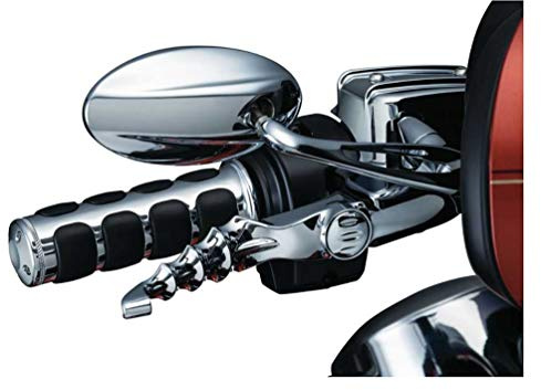 Kuryakyn 6205 Premium ISO Handlebar Grips for Dual Cable Throttle Control: 1982-2019 Harley-Davidson Motorcycles, Chrome, 1 Pair