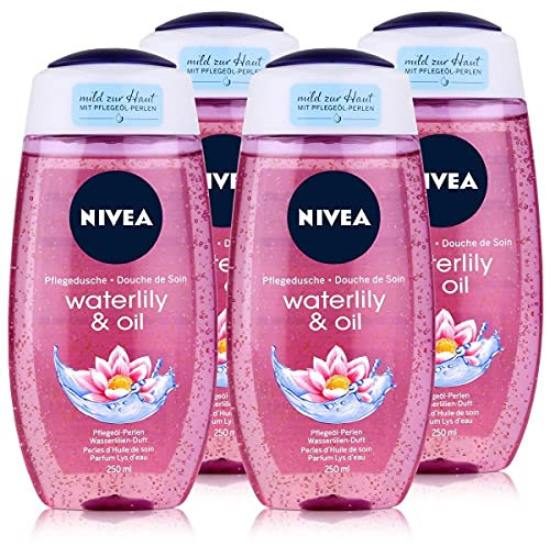 Nivea Gel Douche Water Lily et Huile 250 ml - Lot de 4