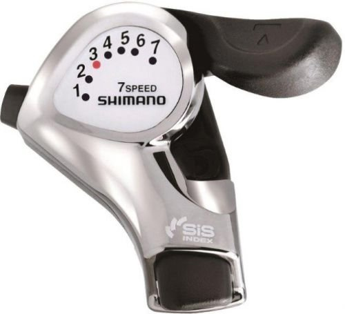 SHIMANO Tourney SL-FT55 Schalthebel rechts 7-Fach Silber/schwarz 2019 Schalt Hebel