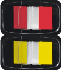 Sigel 10 x Haftmarker Film Color-Tip rot/gelb VE=100 Stück