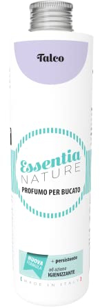 ESSENTIA Profumo per Bucato con Igienizzante, Essenza Profuma Bucato, Profumatore Bucato per Lavatrice con Estratti di Oli Essenziali Naturali (Talco, 500 ml, confezione da 1)