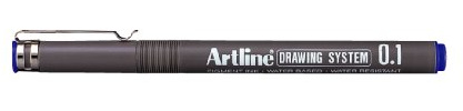 Artline 0.1mm Drawing System - Blue (Pack of 12)