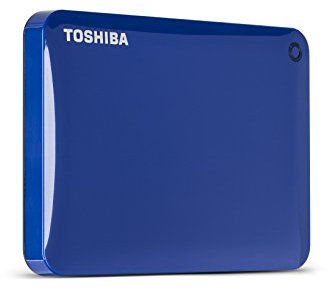 Toshiba Canvio Connect II 1TB Portable Hard Drive, Blue (HDTC810XL3A1)