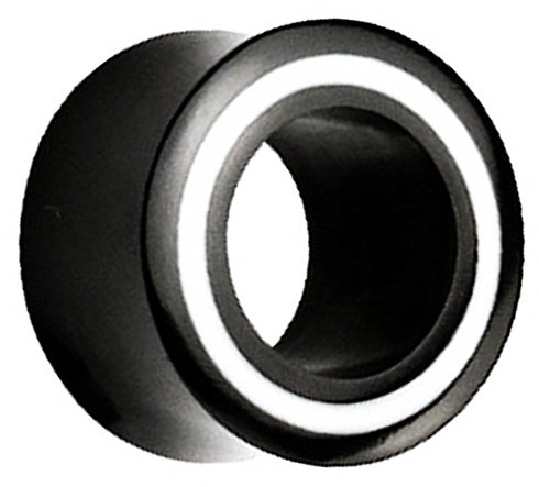 Piersando Flesh Tunnel Ohr Plug Piercing Ohrtunnel Ohrpiercing Organic Horn Schwarz Weiß Inlay 8mm