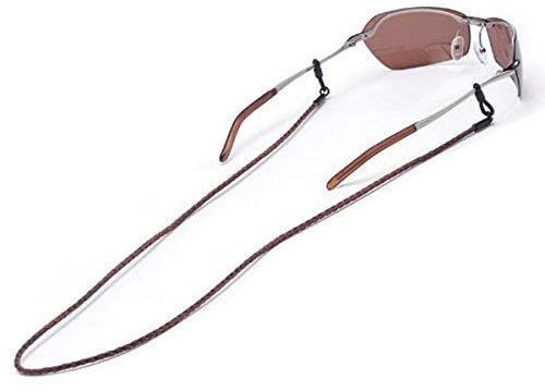 CHUMS Geflochtene Lederbrillenhalter, Schwarz