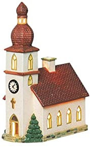 Davartis - Porzellan Windlicht Kirche 14x8x21cm (1x 1 STK.)