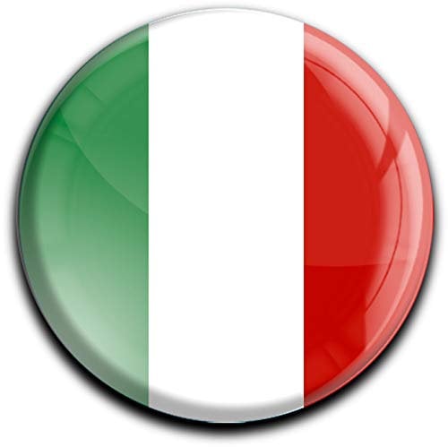 metALUm runder Acrylmagnet mit starkem Neodym - Magnet Flagge Italien #1310004