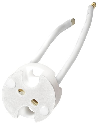 Transmedia LED/Halogen-Fassung 12V/maximal 75W, 10 cm Anschlusskabel mit Adernhülsen, G4/GX5.3, ø 17 mm, weiß, LF 3