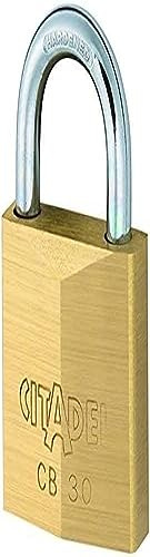 ABUS 23831 Citadel CB30 Vorhangschloss, 30mm | Kompaktes Messing-Vorhangschloss mit gehärtetem Stahlbügel, 2 Schlüssel inklusive – ideal für Alltag und Reisen