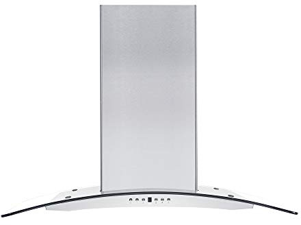 ZLINE 30 Convertible Vent Island Mount Range Hood in Stainless Steel & Glass (GL14i-30)
