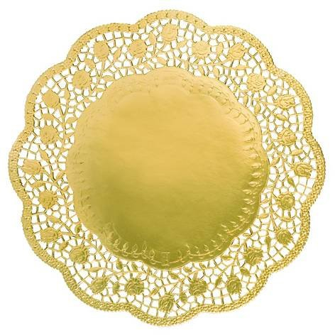 Weihn.Tortenpapier D36cm gold (H/4/7)