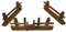 Holz-Zaun Zaun 3er Set für Weihnachtskrippe Krippenstall Krippenzubehör