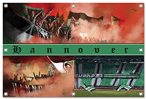 Ultras Hannover Collage Bild auf PVC Plane / PVC Banner inkl Ösen, Maße: 120x80 cm