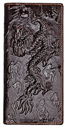 Medifier Motif de Dragon Nouveau Portefeuille en Cuir Crédit Carte d'identité Porte-Monnaie Pliante Poches Porte-Monnaie Long