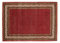 BADOHI MIR echter klassischer Orientteppich handgeknüpft in rot-creme, Größe: 60x90 cm