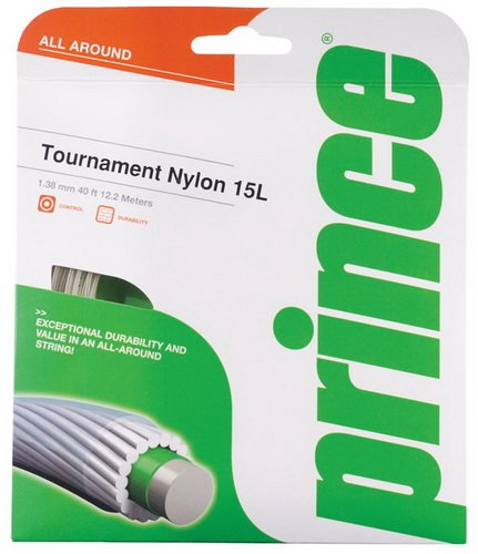 Prince Turnier-Nylon-Tennissaite, 15 l, naturfarben, 1 Set