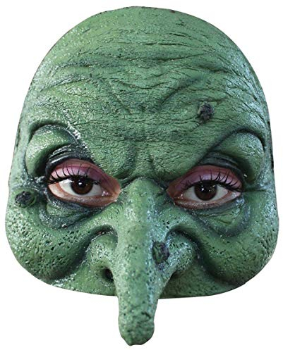 Unbekannt Générique mahal671 – Halbmaske Latex Erwachsene Hexe grün – Einheitsgröße