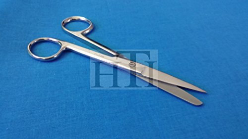 HIGH TECH INSTRUMENTS Sezierschere aus Edelstahl der Güteklasse Pazifiert, 5,5, scharf, stumpf, gerade (HTI-Marke)