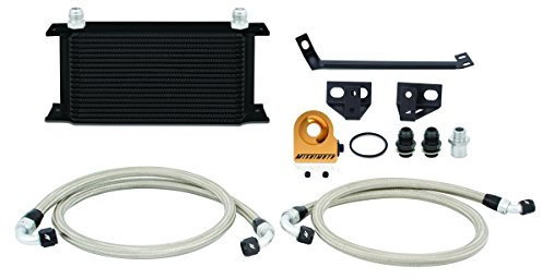Mishimoto MMOC-MUS4-15TBK Oil Cooler Kit Thermostatic Compatible With Ford Mustang EcoBoost 2015+ Black