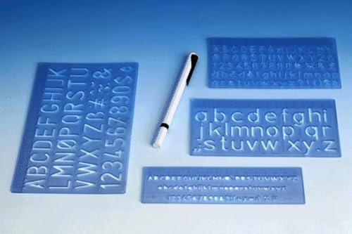 Wedo Schriftschablonen-Set 5 10 und 20 mm