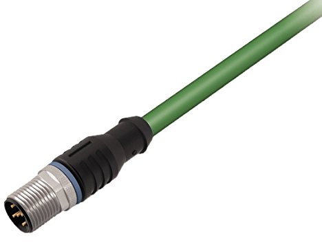 Wago 756-1201/060-020 - Cable de señal (2 m, 1xM12, Hembra, Negro, Verde, Cobre, 10 Ω)