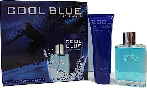 Glory Cosmetics Cool Blue 2pc Perfume Gift Set 100 ml EDT and 130 ml Luxury Shower Gel
