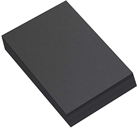 Recycled A4 Black Sugar Paper 100 Sheets, Great Arts and Crafts for Drawing, Painting & Scrapbooking Supplies. 210 x 29.7cm Sheet Size