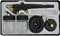 AMUR AIRBRUSH GUN for AIRBRUSH COMPRESSOR SET Double-Action-Gun Special NOZZLE and NEEDLE, UNIVERSAL GUN (Single-Action-Gun 138 D 0.3)