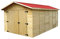 Garage panneau bois 16mm - 15.6 m² Variante Sans montage