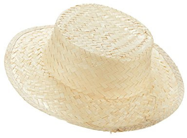 DEGUISE TOI - Chapeau canotier en Paille Adulte - Chapeau - Taille Unique - - Accessoires pour déguisement - Paille - - Carnaval