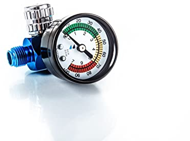 BenBow Druckregler mit Manometer für Lackierpistolen, bis 7 bar