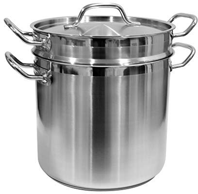 Update International UPDSDB08 SDB-08 Double Boiler, Stainless Steel, Silver