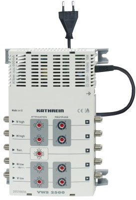 Kathrein VWS 2500 Multischalter-Verteilnetzverstärker (4 x Sat-ZF und 1 x terrestrischer Bereich)