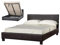 Comfy Living Storage Bed Faux Leather Double 4ft6in Ottoman Prado Chocolate