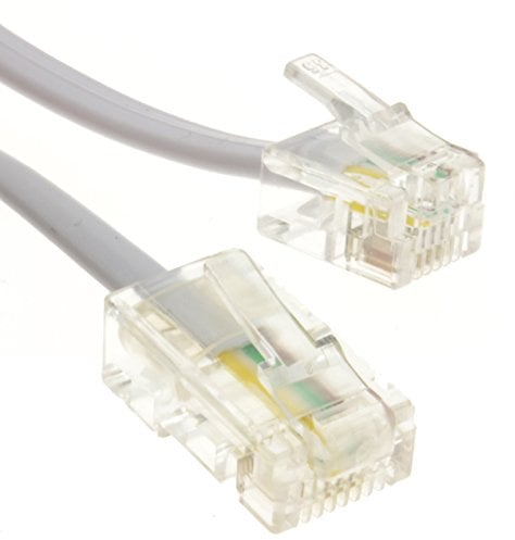 kenable 5 m Weiß RJ45/RJ11 Stecker auf Stecker Netzwerkkabel für Netzwerkgeräte und Telefongeräte