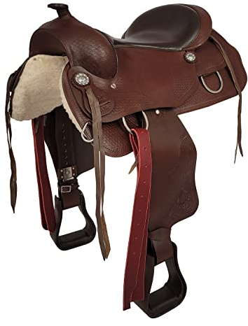 A&M Reitsport Westernsattel Atlanta aus Büffelleder hoher Qualität Reining Sattel Neu, Größe:16 Zoll