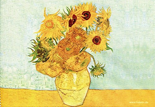 Fridolin Brillenputztuch Van Gogh-Sonnenblumen, Stoff, bunt, 18x12.5x1 cm