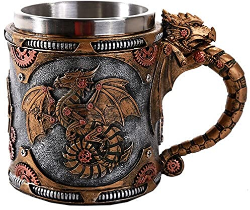 Pacific Giftware Steampunk Mechanical Gearwork Dragon Beer Stein Tankard Decor Gift 13Oz