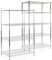 casa pura Schwerlastregal Lagerregal - dekoratives Schraubregal Gitterregal - Metallregal pro Boden bis 150 kg belastbar - Regal aus verchromtem Stahl (5 Böden - 90(B) x60(T) x200(H) cm) Himalaya