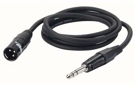 XLR Male auf Klinke Stereo schwarz 6m