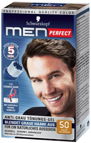 Schwarzkopf Men Perfect - Gel tintante para hombre, nivel 2, 50, color marrón claro
