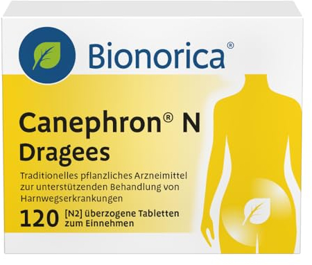 Canephron N Dragees – 4-fach stark bei leichter Blasenentzündung, zur Unterstützung der Blase, mit pflanzlichen Wirkstoffen, für Erwachsene und Jugendliche ab 12 Jahren, 120 St