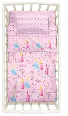 Caleffi 60924 Baumwolle Disney Petit Princess Steppdecke, Rosa