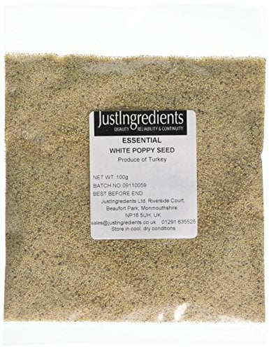 JustIngredients Essentials White Poppy Seeds, 100 g - Pack of 5
