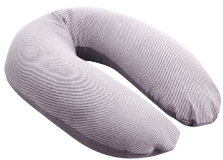Doomoo Stillkissenbezug für Stillkissen Buddy 180cm, aus Bio-Baumwolljersey, Oeko-TEX® Standard 100, Classic Light Grey
