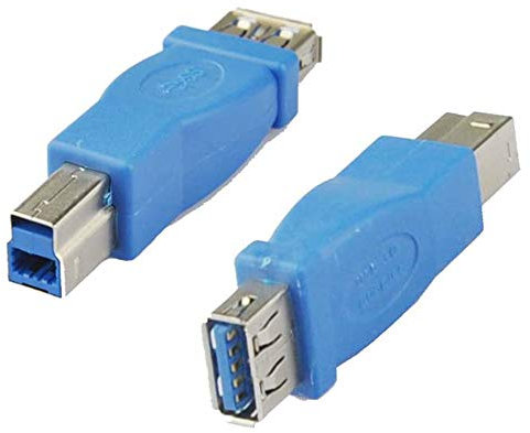 Seadream 2Pack USB 3.0 Type-A Female to B Male Extender Connection Adapter (2Pack usb 3.0 A/F to B/M)