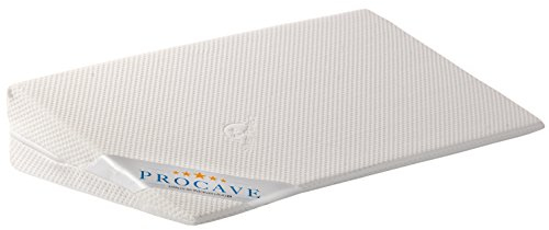 PROCAVE Bettkeil mit Bezug aus Silver Protect-Doppeltuch | Breite: 70 cm x T: 45 cm x H: 15/1 cm | Made in Germany | keilförmiges Schaumstoffkissen für Betten und Wasserbetten