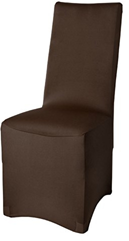 Beautissu Bankett Stuhlhusse 45x90 cm - Leona Elegante Stretch Husse für Stühle – Elastischer Stuhl Überzug mit ÖKO-TEX Siegel in Braun