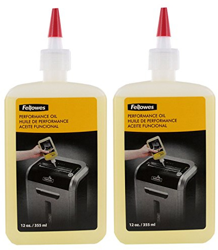 Fellowes Shredder Oil, 12 oz. Bottle w/Extension Nozzle Pack of 2