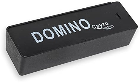 Cayro - Domino - Dai 6 Anni in su - Modello Base - Giochi da Tavolo per Bambini e Adulti - Con Scatola di Plastica Nera per Conservare i Pezzi - da 2 a 4 Giocatori